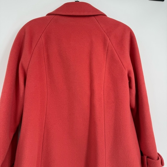 Talbots Womens Wool Coat Size 6 Rust Red Lined Double Breasted Winter Heavy - Picture 10 of 11